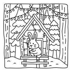 Little Cuddles – Bold and Easy Coloring Pages | Fun & Adorable Designs | Line art vector illustration | Cute and Comfy Coloring Page | Little Cuddles Animal coloring page