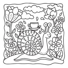 Little Cuddles – Bold and Easy Coloring Pages | Fun & Adorable Designs | Line art vector illustration | Cute and Comfy Coloring Page | Little Cuddles Animal coloring page