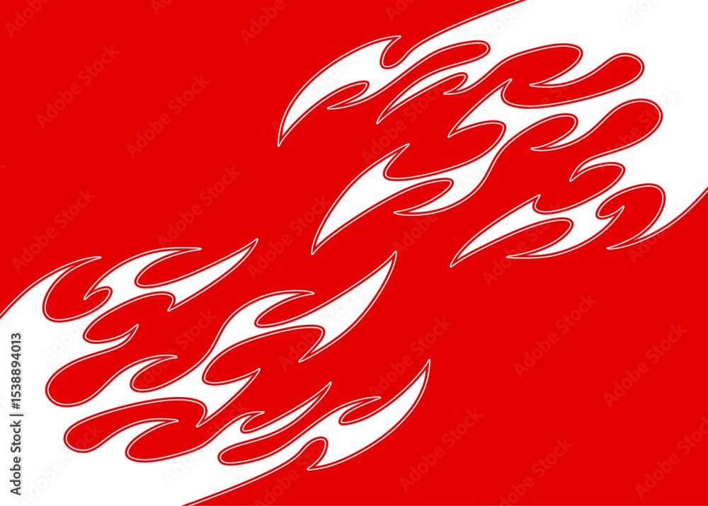 Poster simple background with flame pattern