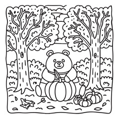 Little Cuddles – Bold and Easy Coloring Pages | Fun & Adorable Designs | Line art vector illustration | Cute and Comfy Coloring Page | Little Cuddles Animal coloring page