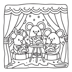 Little Cuddles – Bold and Easy Coloring Pages | Fun & Adorable Designs | Line art vector illustration | Cute and Comfy Coloring Page | Little Cuddles Animal coloring page