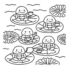Little Cuddles – Bold and Easy Coloring Pages | Fun & Adorable Designs | Line art vector illustration | Cute and Comfy Coloring Page | Little Cuddles Animal coloring page