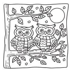 Little Cuddles – Bold and Easy Coloring Pages | Fun & Adorable Designs | Line art vector illustration | Cute and Comfy Coloring Page | Little Cuddles Animal coloring page