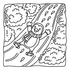 Little Cuddles – Bold and Easy Coloring Pages | Fun & Adorable Designs | Line art vector illustration | Cute and Comfy Coloring Page | Little Cuddles Animal coloring page