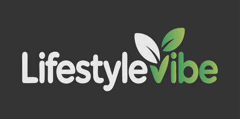 Naklejka premium Lifestyle Vibe Logo Featuring Healthy Living Concept