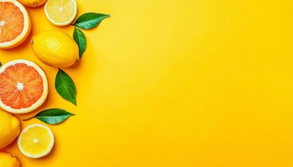 yellow lemons and orange