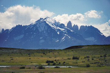 Mountain landscape, National Park Torres del Paine, Chile