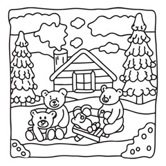 Little Cuddles – Bold and Easy Coloring Pages | Fun & Adorable Designs | Line art vector illustration | Cute and Comfy Coloring Page | Little Cuddles Animal coloring page | Print