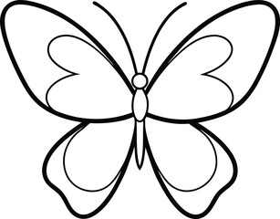 Fototapeta premium butterfly icon line art vector illustration on transparent background