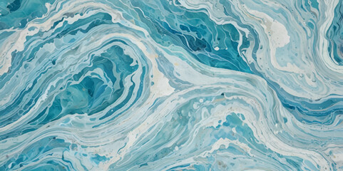 Obraz premium Abstract blue ocean sea surface water wave and curve line background. Vector illustration