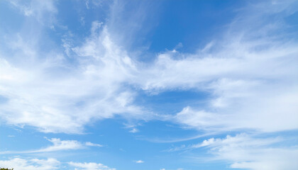 Colourful Beautiful blue sky with cloud formation background