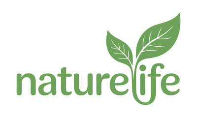 Nature Life logo with stylized leaves, promoting a natural lifestyle.