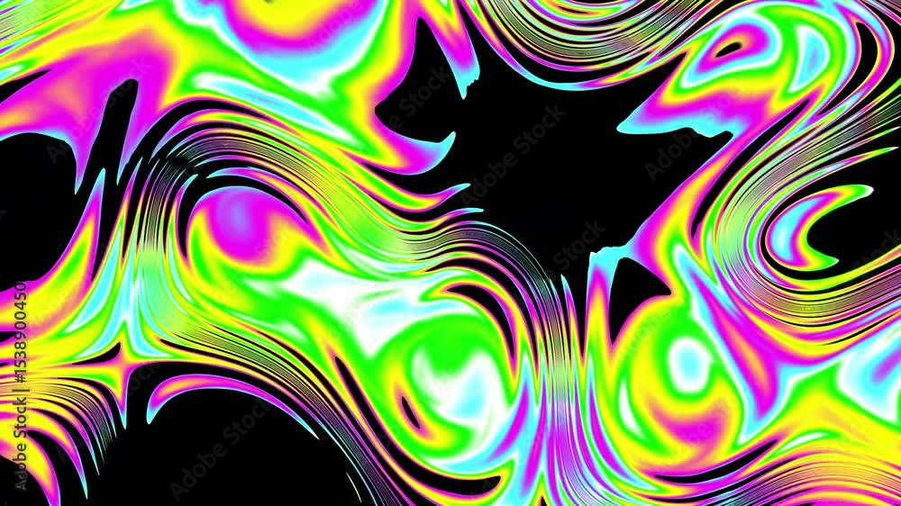 Poster colorful abstract animated background. the movement of a transparent multi-colored glass surface. ac
