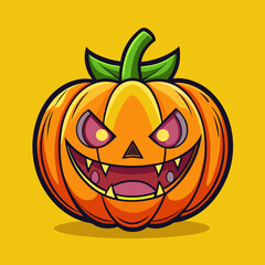 halloween pumpkin on white background