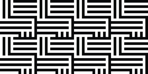 Abstract seamless pattern of stripes in a weave. Vector illustration.