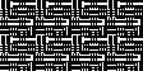 Abstract seamless pattern of stripes in a weave. Vector illustration.