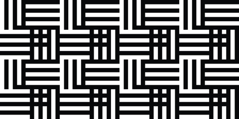 Abstract seamless pattern of stripes in a weave. Vector illustration.