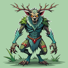 cartoon zombie monster