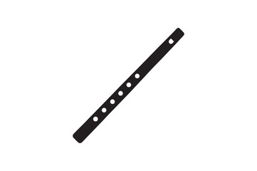  irish flute silhouette vector art illustration on white background