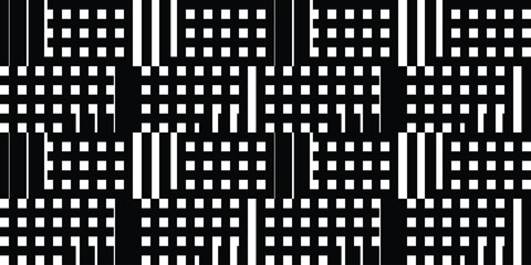 Abstract seamless pattern of stripes in a weave. Vector illustration.