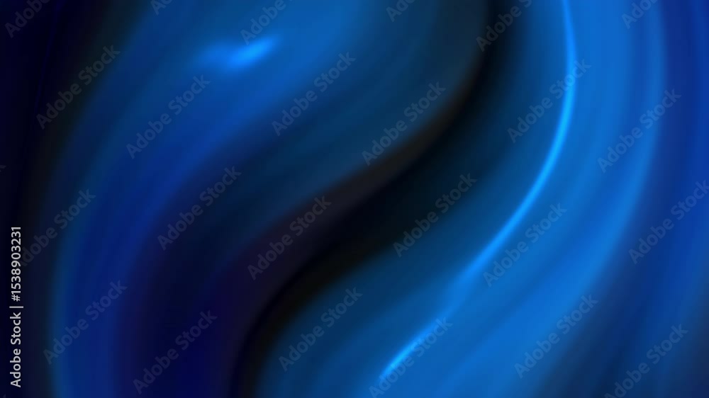 Poster swirling navy blue and black patterns. dynamic fluid motion. deep blue gradient background. smooth s