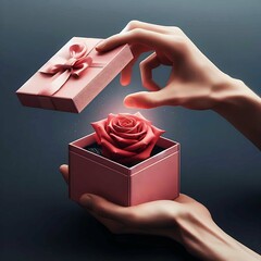 hand holding a gift box