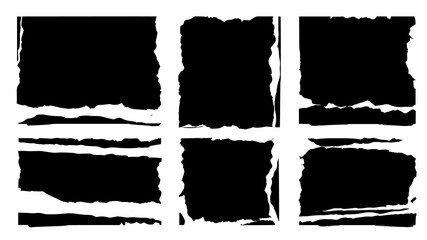 "Set of Grunge Texture Borders and Frames in Black and White"

