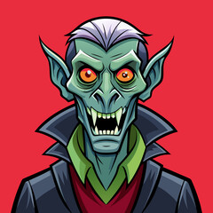 cartoon zombie skull