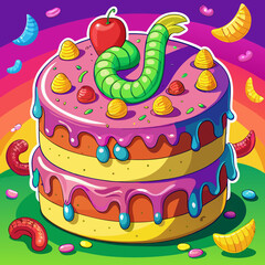 birthday cake with candles