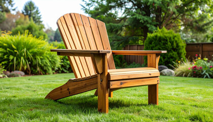 timber lounge; slatted outdoor chair