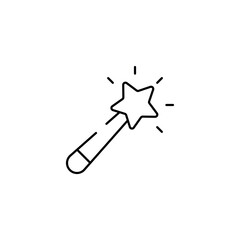 Magic Wand icon design with white background stock illustration