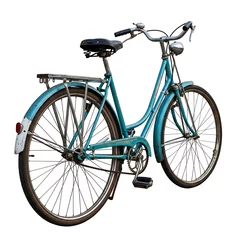 Fotobehang vintage bicycle isolated on white © Miftachul