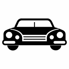 new style private car silhouette vector icon on white background