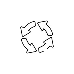 Rotating icon design with white background stock illustration