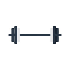 Stylish Black and Gray Barbell Vector Icon for Fitness and Strength Training Design Projects