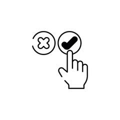 Obraz premium Selecting icon design with white background stock illustration