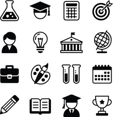 Education and Science Icon Set