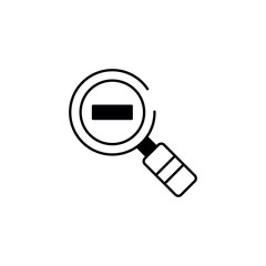 Zoom Out icon design with white background stock illustration
