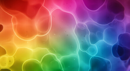 Abstract rainbow colored fluid ink texture background with vibrant colors and flowing shapes
