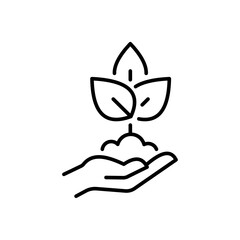 Vector line icon related to plant sprout. Perfect Line. Editable Stroke.