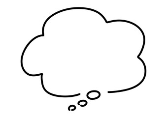 シンプルな考える吹き出しのイラスト素材 ベクター