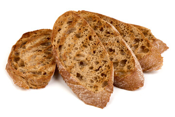 Sliced Bread Isolated, Rye Loaf, Rustic