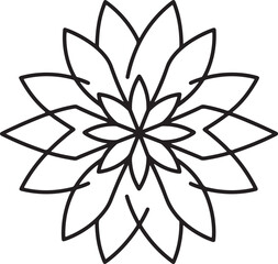 Mandala Silhouette Vector Design.