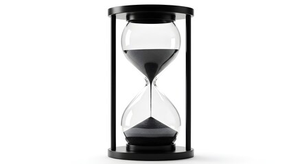Hourglass with Black Sand