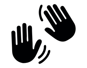 hands interacting, a digital touch gesture icon,  outlined graphic of two hands making a touch or gesture action, suggesting interaction or a tap, hand, hands, interaction, communication, gesture, ico
