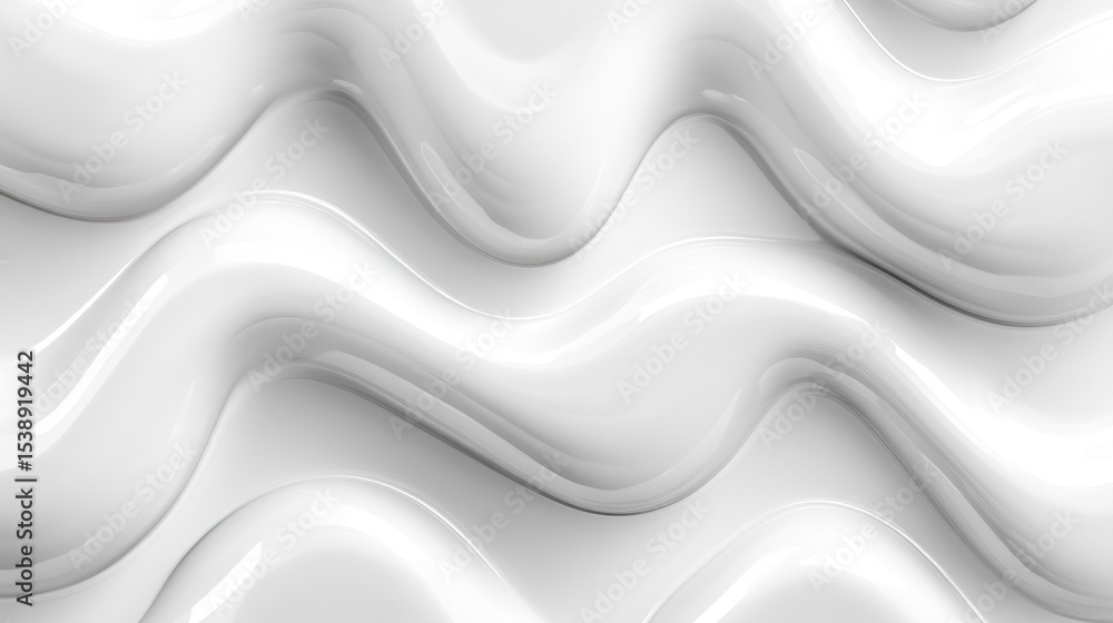 Poster abstract white wavy texture with smooth curves and glossy finish. ideal for backgrounds or design el