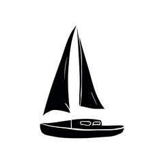 Illustration of sailboat vector image for nautical designs and sailing themed graphics for your project needs today vector