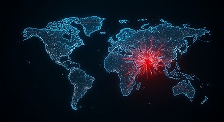 Global Network Visualization Outbreak Simulation