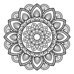 Ornamental geometric mandala pattern vector