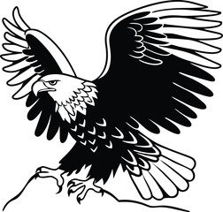 Classic Eagle Shape Vector Illustration
